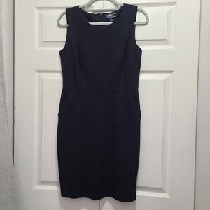 Lands End Black Sheath Dress‎ Size 8P